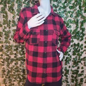 SWS Women's Lumberjack Cabincore Boyfriend Button-down Shirt size S
